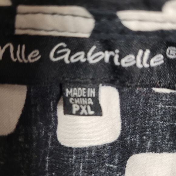 MLLE GABRIELLE Polka Dot Fit & Flare Dress Sz PXL Black White Swing Retro Twee - Picture 7 of 9